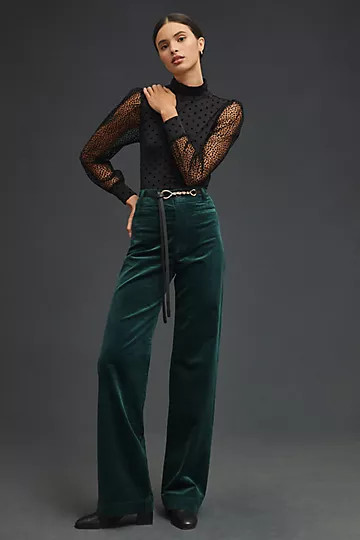 Maeve Colette Corduroy Wide-Leg Pants | Anthropologie (US)