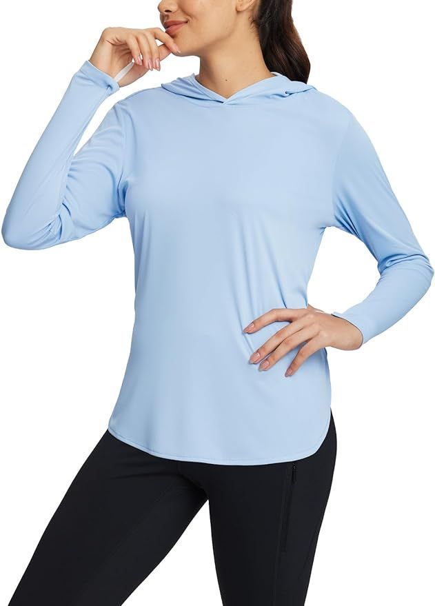BALEAF Women's UPF 50+ Sun Shirt with Hoodie SPF Long Sleeve UV Protection Clothing Hiking Fishin... | Amazon (US)