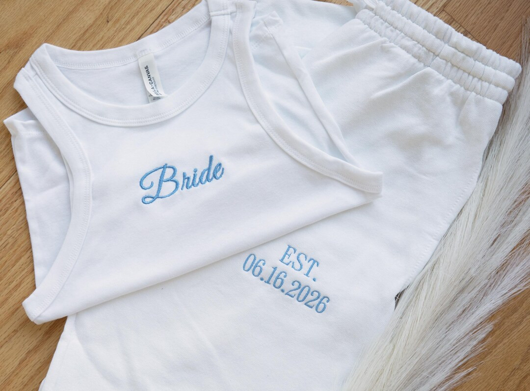 Embroidered New Name Tank I Wedding Tank L Bachelorette Wedding Favors L Wedding L Bride L Bridal... | Etsy (US)