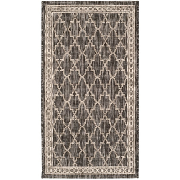Safavieh Courtyard Zavier Geometric Bordered Indoor/Outdoor Area Rug - Walmart.com | Walmart (US)