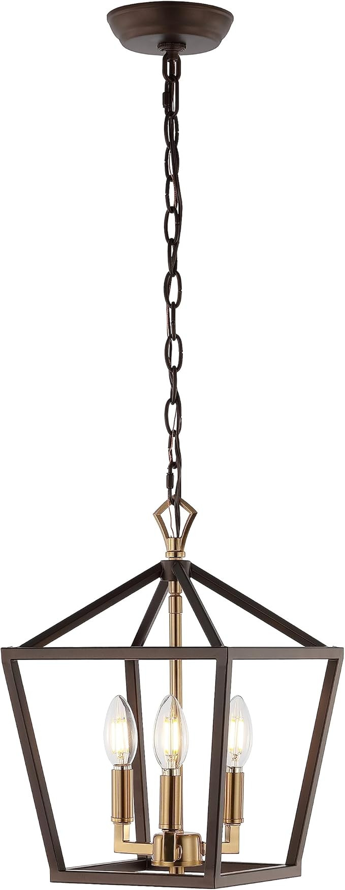 JONATHAN Y JYL7601D Pagoda 10" 3-Light Iron Classic Modern Lantern Bohemian, Cottage, Farmhouse, ... | Amazon (US)