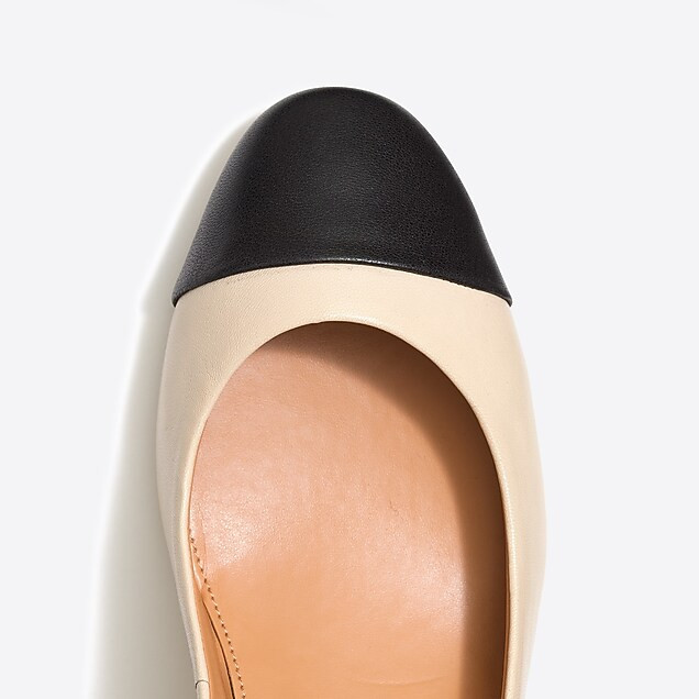 Bryn cap-toe leather block heels | J.Crew Factory