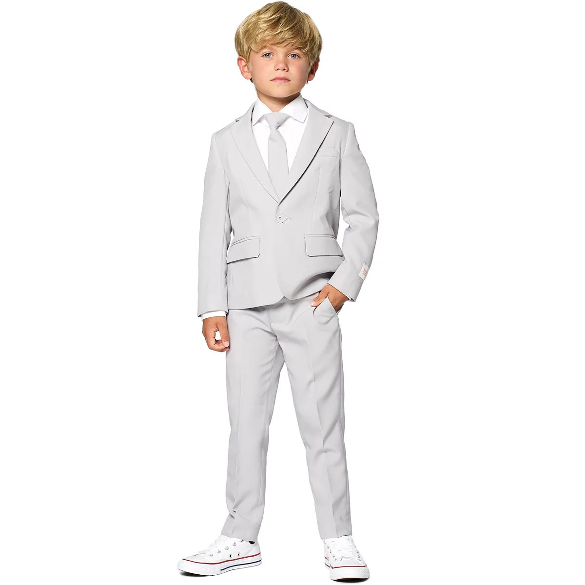 Boys 2-8 OppoSuits Groovy Grey Solid Suit | Kohl's