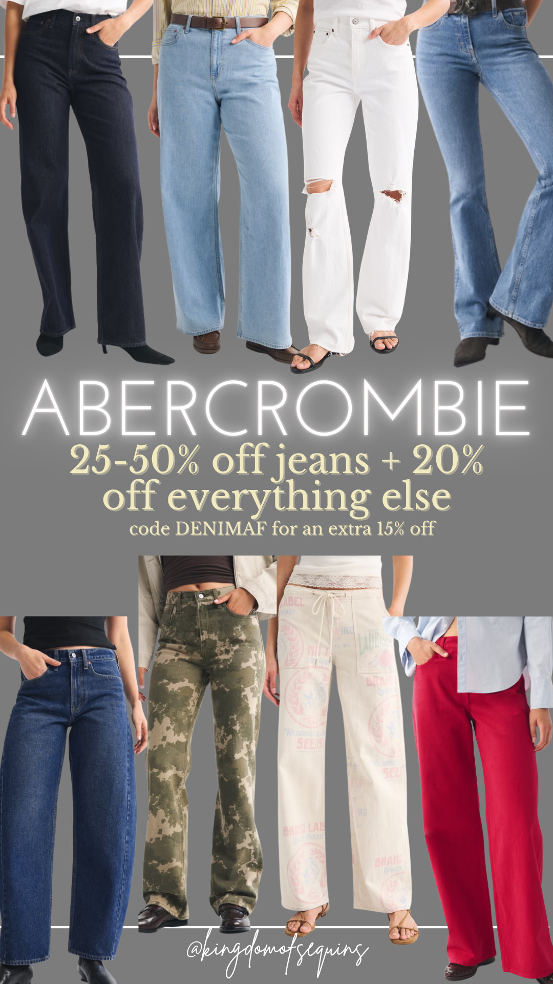 Abercrombie sale: denim favorites! 25-50% off all jeans +20% off almost everything else | Stackable Code DENIMAF for an extra 15% off! 

 #LTKootd #LTKSeasonal #LTKSaleAlert