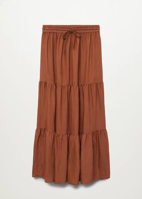 Ruffled cotton skirt | MANGO (US)