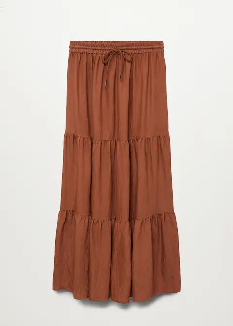 Ruffled cotton skirt | MANGO (US)