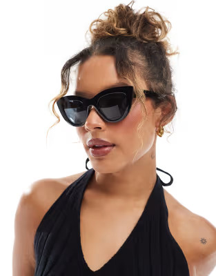 Pieces cat eye sunglasses in black | ASOS | ASOS (Global)