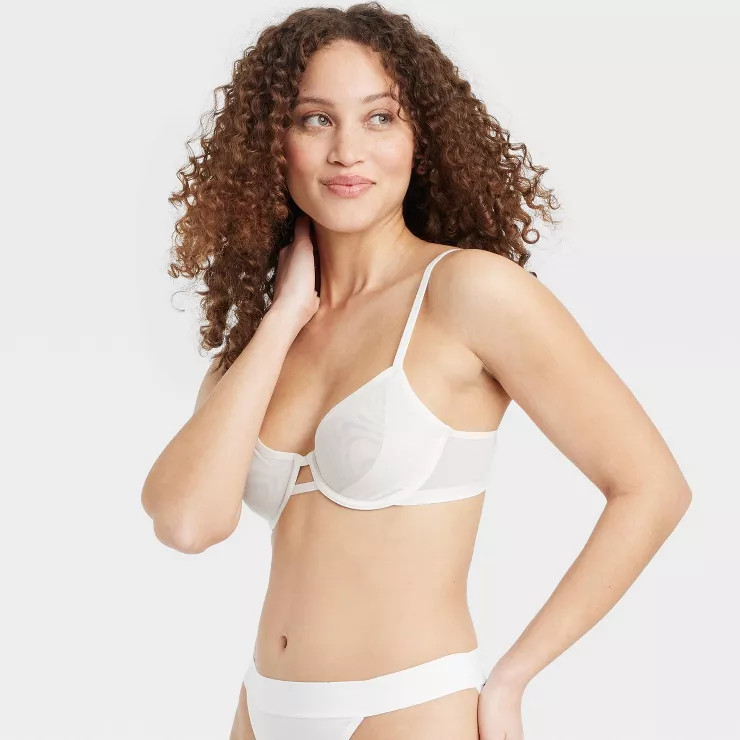 Women's Mesh Unlined Demi Bra - Auden™ | Target