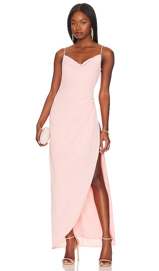 Catalina Wrap Maxi Dress in Blush | Revolve Clothing (Global)
