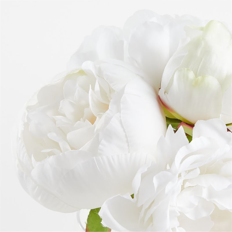 White Faux Peony Bunch, Set of 5 | Crate & Barrel | Crate & Barrel