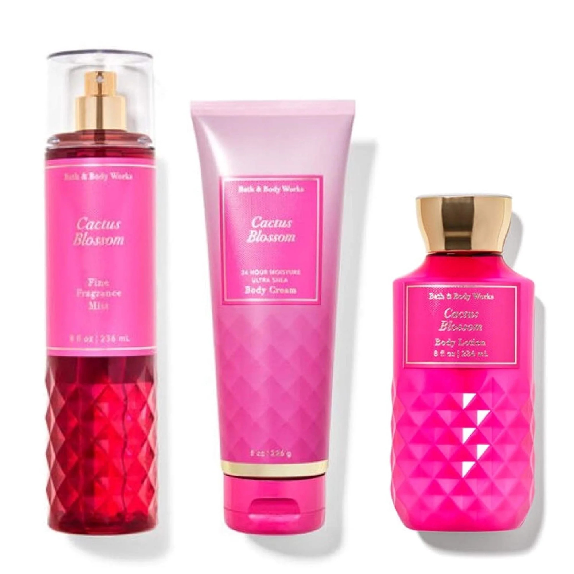 Bath and Body Works CACTUS BLOSSOM Trio Gift Set - Body Lotion - Body Cream and Fine Fragrance Mi... | Walmart (US)