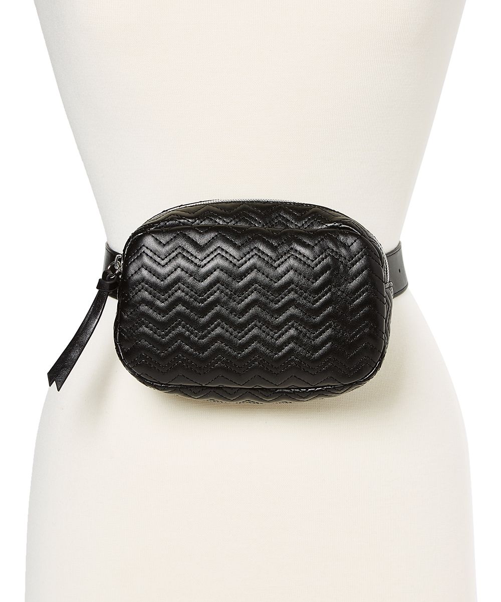 Black Stitch-Accent Belt Bag | zulily