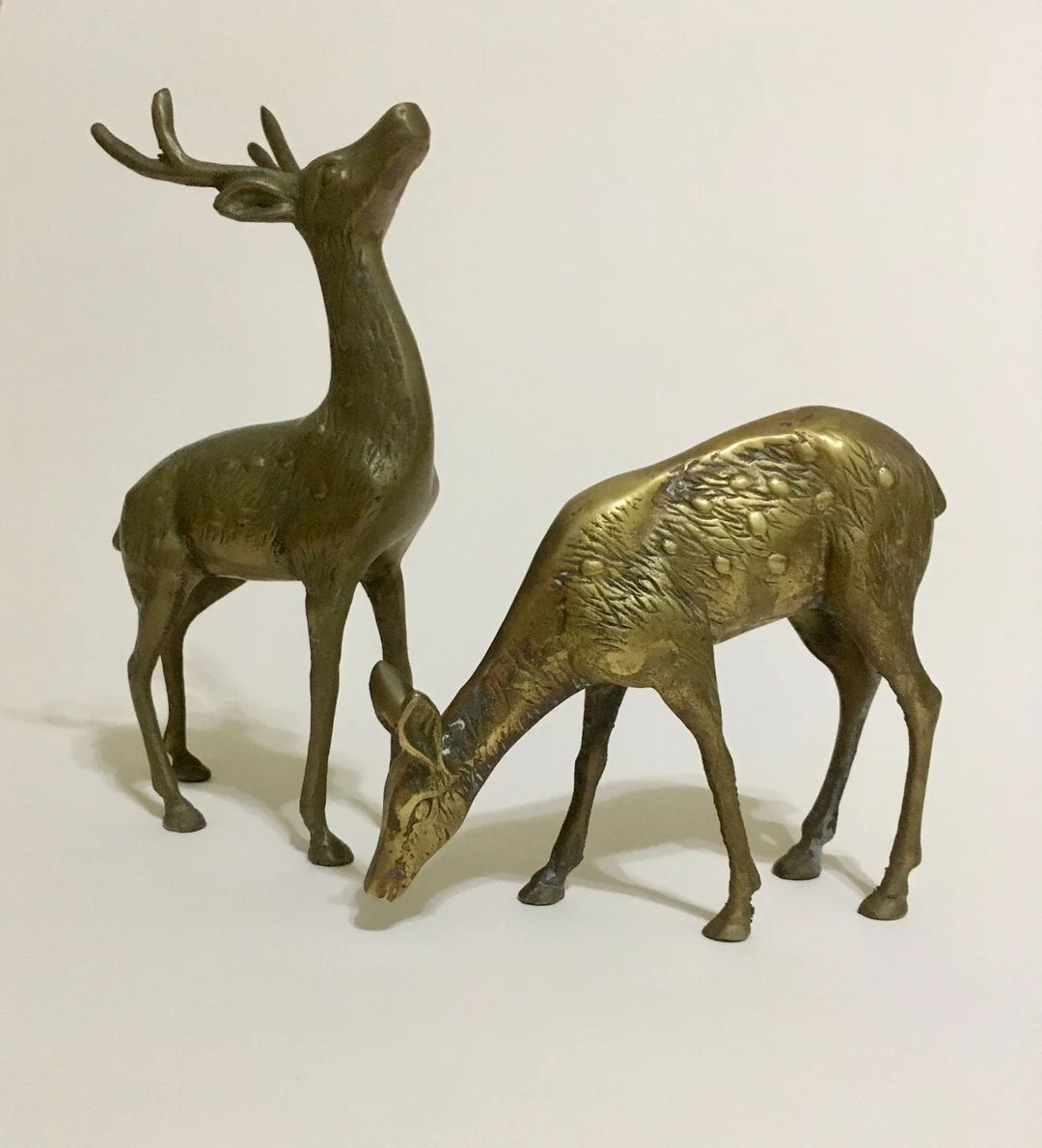 Brass Deer Pair Buck and Doe Figurines - Etsy Canada | Etsy (CAD)