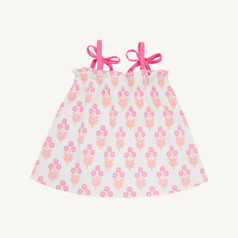 Lainey's Little Top - Bridgetown Harbour Hand Block Girls Shirt | The Beaufort Bonnet Company