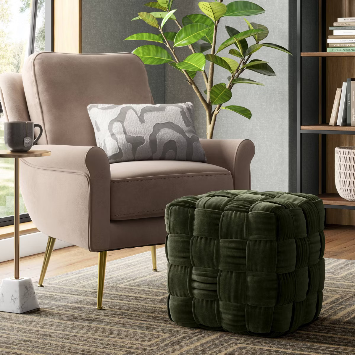 Square Woven Pouf Ottoman - Threshold™ | Target