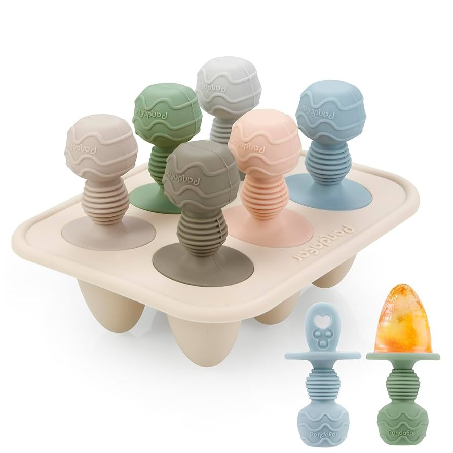 PandaEar Silicone Popsicle Molds, Mini Breastmilk Popsicle Molds with Sticks & 6-Cavity for Baby ... | Amazon (US)