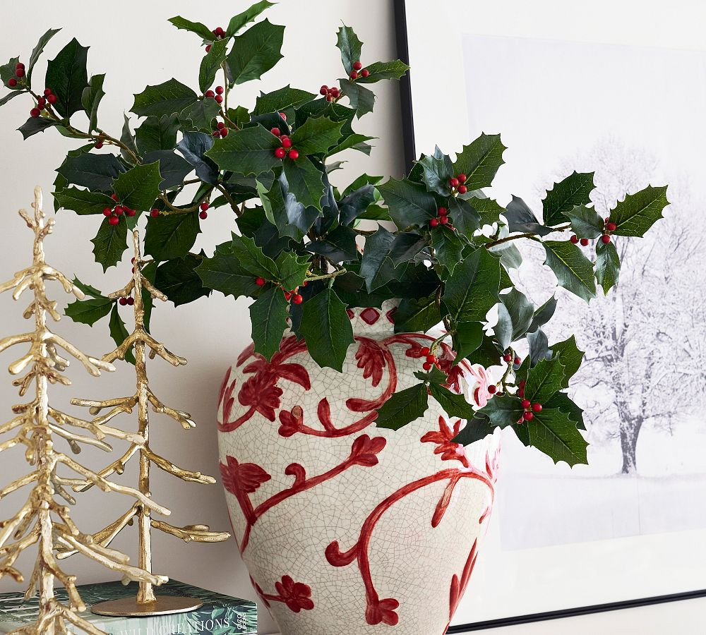 Faux Holly Branch | Pottery Barn (US)