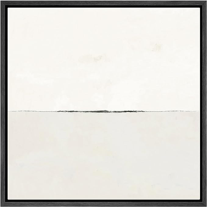 SIGNWIN Framed Canvas Print Wall Art Geometric Pastel White Abstract Landscape Nature Shapes Illu... | Amazon (US)