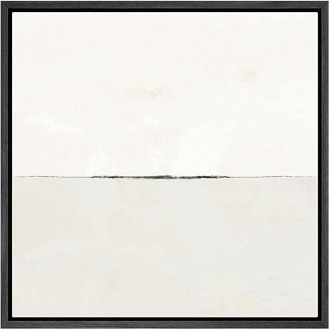 SIGNWIN Framed Canvas Print Wall Art Geometric Pastel White Abstract Landscape Nature Shapes Illu... | Amazon (US)