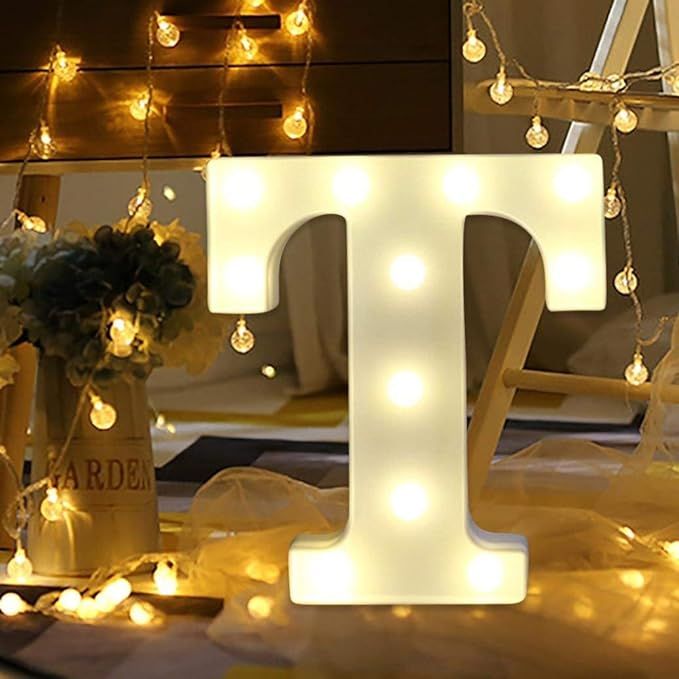LED Marquee Letter Lights Sign 26 Alphabet Light Up Letters Sign for Night Light Wedding Birthday... | Amazon (US)