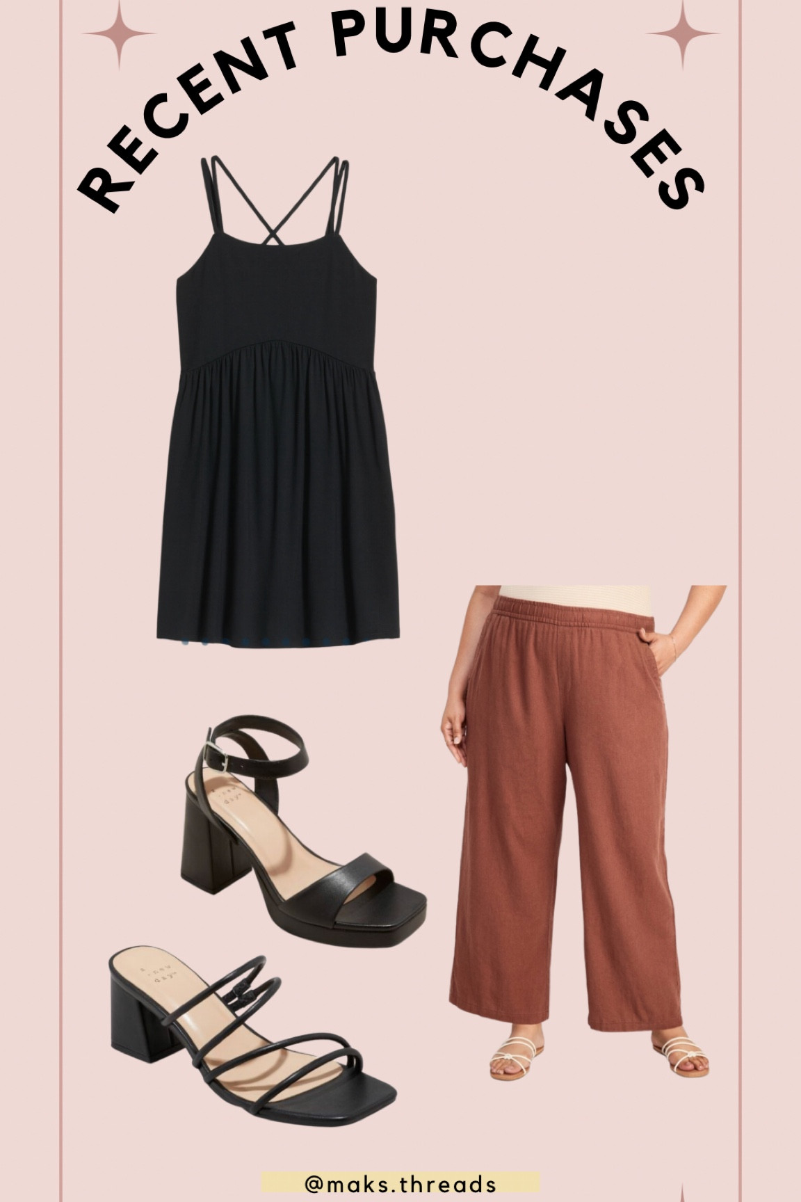 Recent purchase -
Cross back dress - large (so comfy!)
Linen wide leg pants - large (fit perfectly!)
Target shoes - sizes up to 7.5 in both

#LTKSeasonal #LTKshoecrush #LTKsalealert