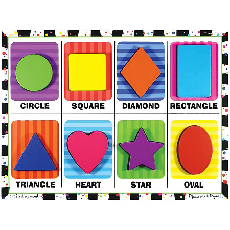 Melissa & Doug Shapes Chunky Puzzle Board Game, One Size, Multiple Colors | JCPenney