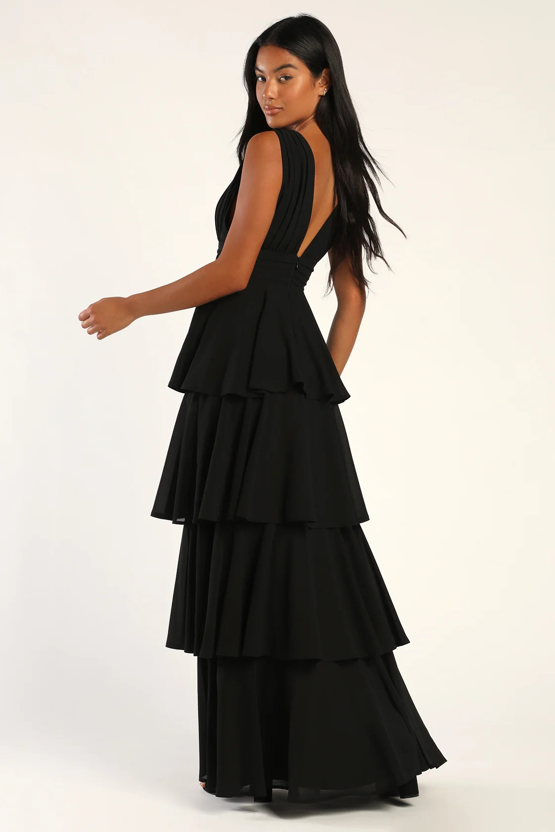 Amazing Evening Black Tiered Maxi Dress | Lulus