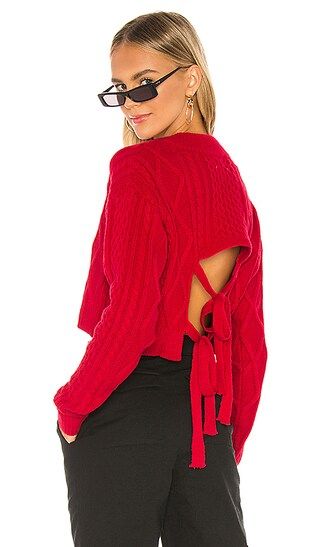 superdown Roam Tie Back Sweater in Red from Revolve.com | Revolve Clothing (Global)