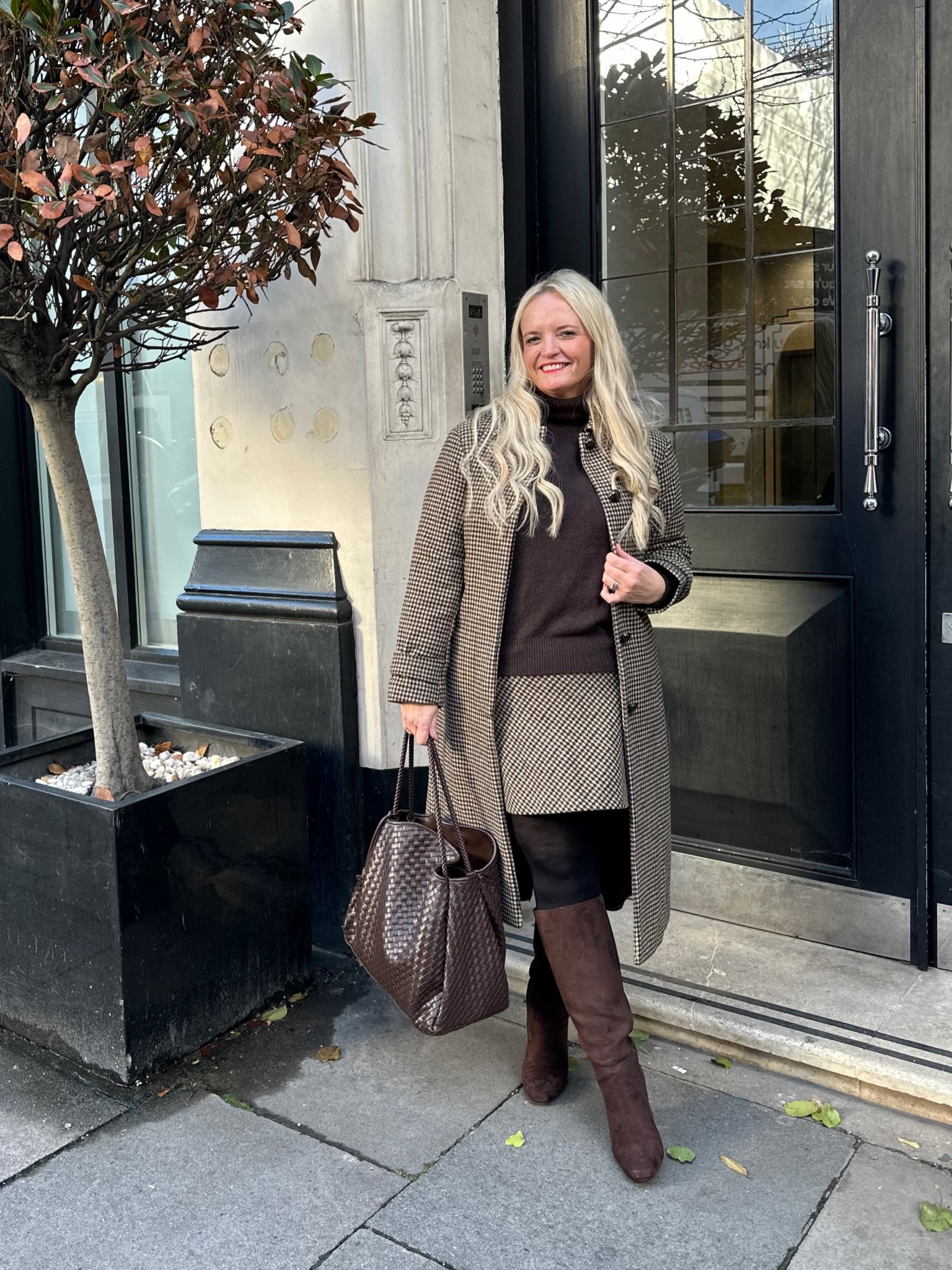 This fabulous Brown Checked Belted Longline Coat now has a HUGE 50% off in the @newlook sale, making it only £37.49! 
I’m wearing it with the matching Brown Check Pattern A-line Mini Skirt (now £28.49) and Brown Faux Suede Knee High Boots, both also from New Look. 

#LTKstyletip #LTKpetite #LTKsale