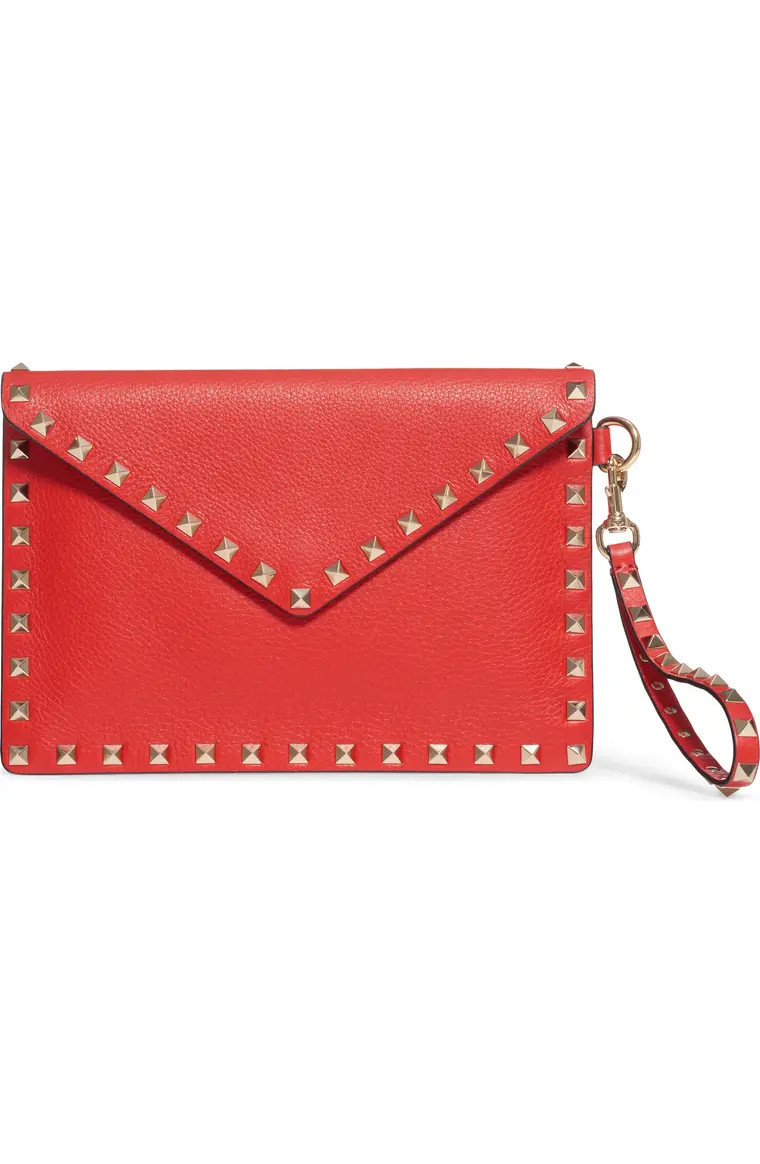 Medium Rockstud Leather Envelope Pouch | Nordstrom
