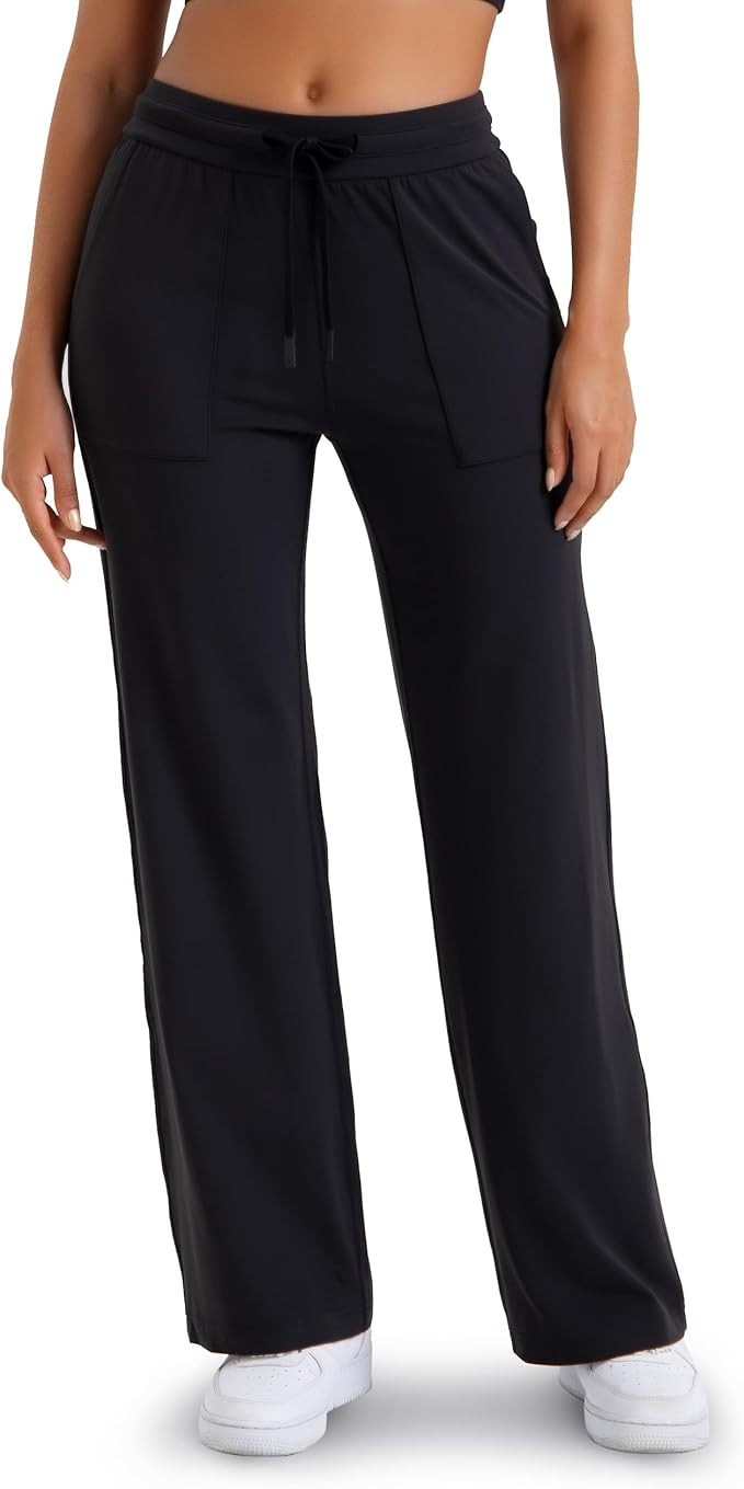 Colorfulkoala Dreamlux Wide Leg Sweatpants Women Lounge Flared Jogger Pants Baggy Sweatpants with... | Amazon (US)