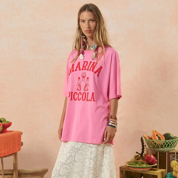 Marina Piccola Oversized Biker Tee | Spell Designs (USA) Inc