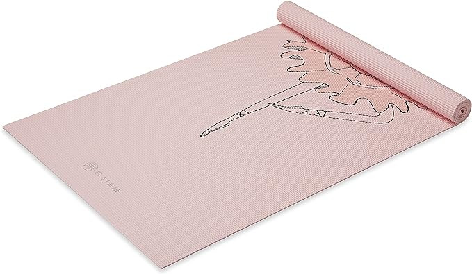 Gaiam Kids Printed Yoga Mat, Non-Toxic, Fun Design, 3mm | Ages 5-8 | Textured Non-Slip Surface | ... | Amazon (US)
