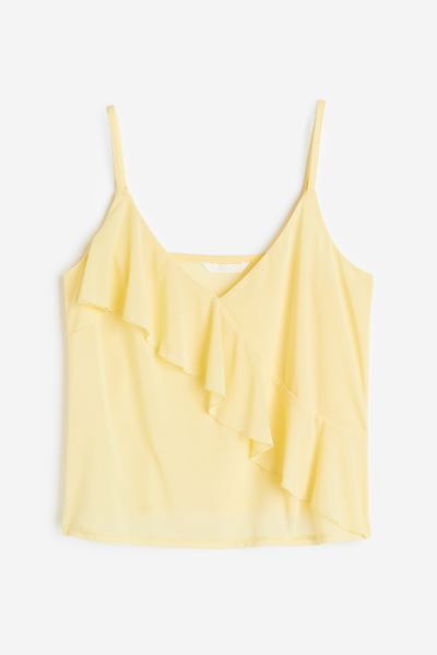 Trägertop mit Volantdetail | H&M (DE, AT, CH, DK, NL, NO, FI)