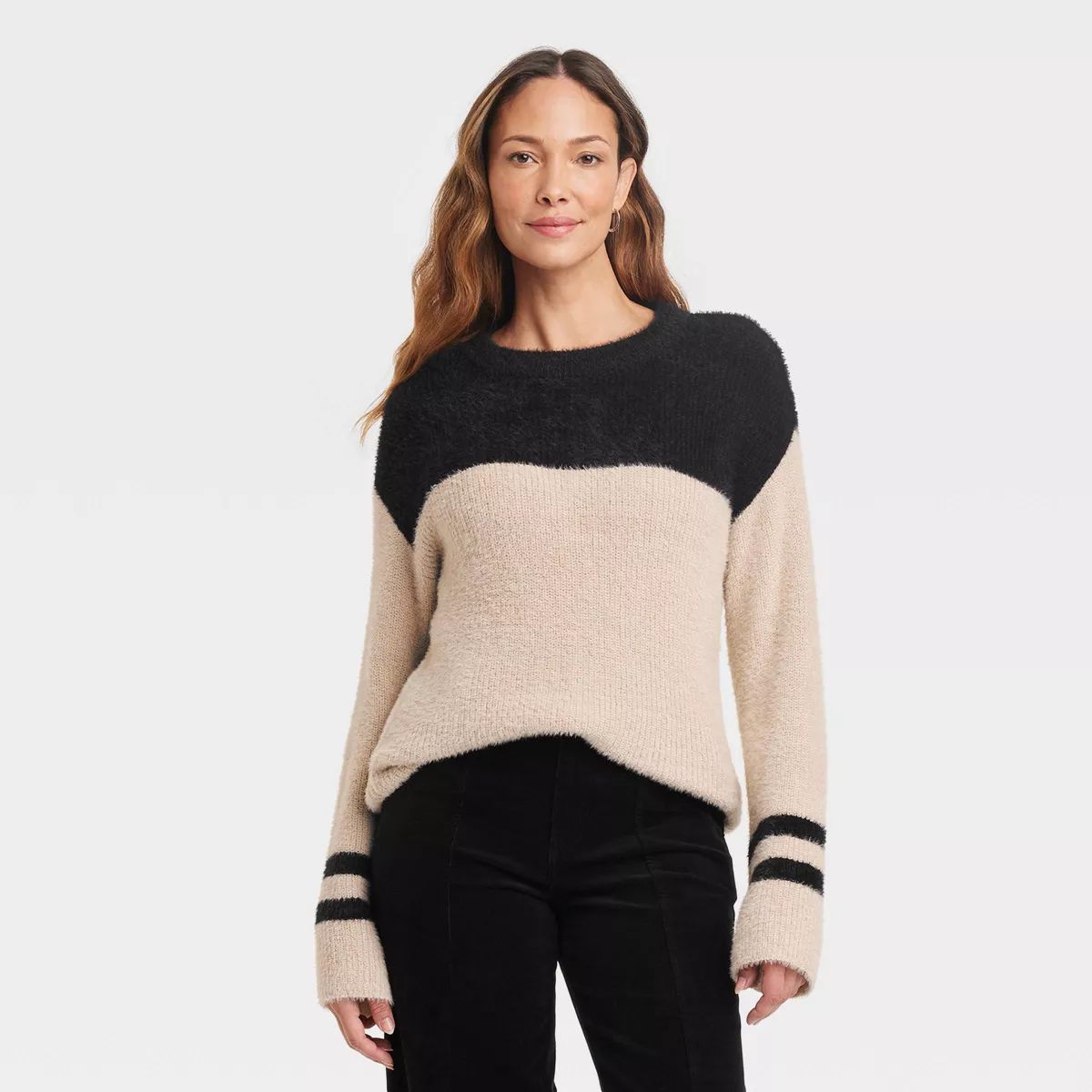 Women's Crewneck Feathered Pullover Sweater - Knox Rose™ | Target