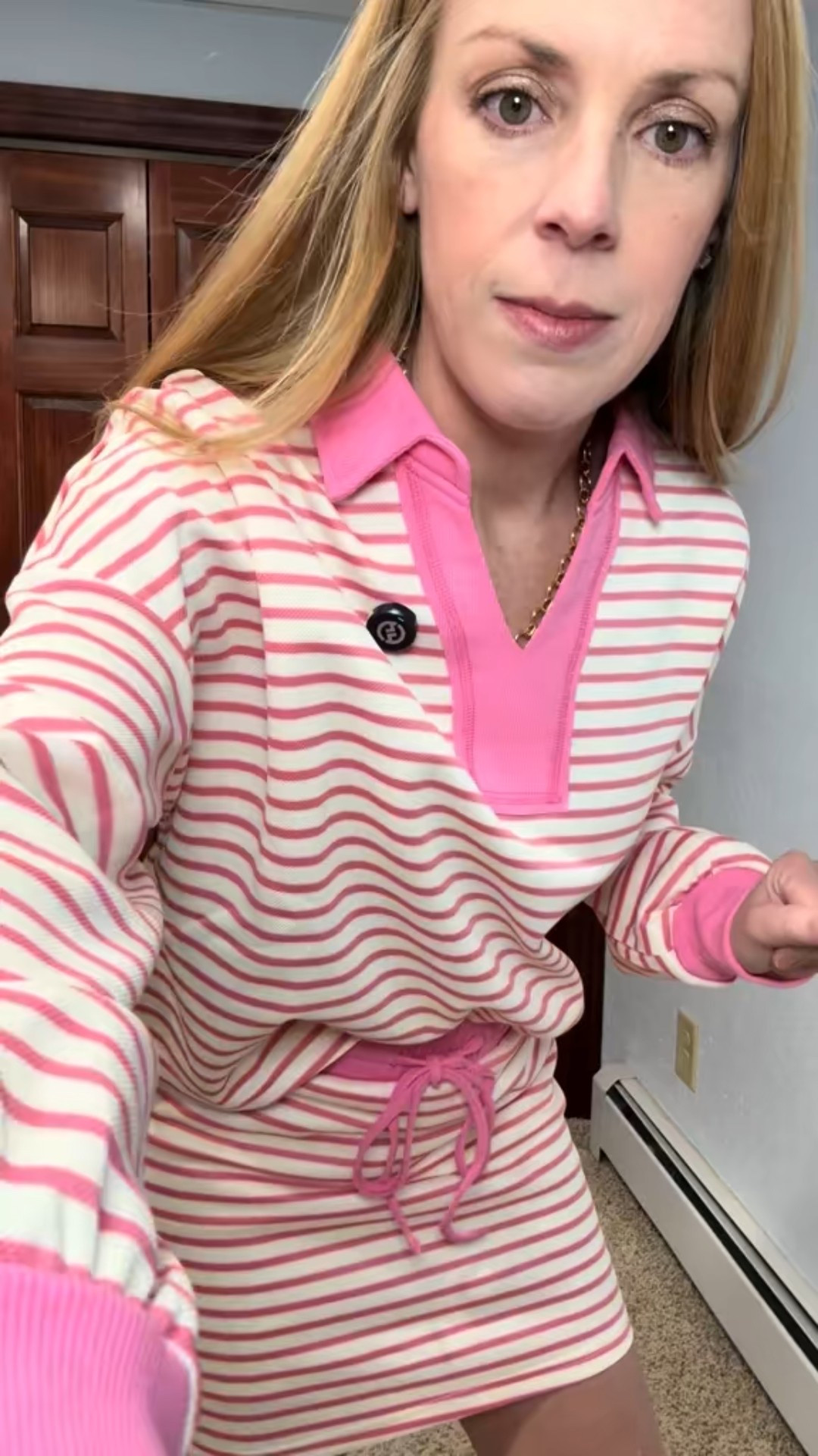 This striped skirt set looks like a cute skirt but has built-in shorts 🙌 comfy, flattering, and mom-life approved. Perfect for errands, brunch, playground days, or vacations. Wearing my true size. 💕

#LTKdayinmylife #LTKmomlife #LTKootd