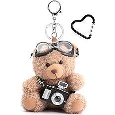 Cute Key Chain Plush Bear Bag Charm Teddy Bear Keychain Gift For Handbag,Purse, Backpack, Car Key... | Amazon (US)