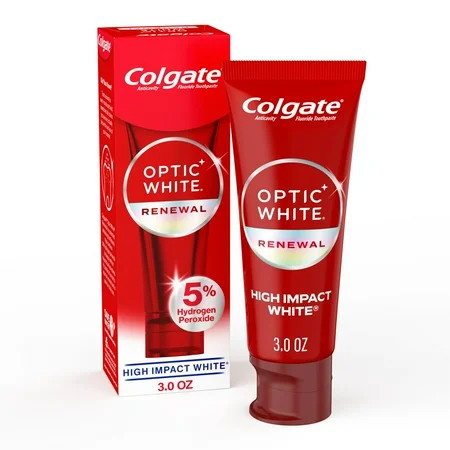 Colgate Optic White Renewal Teeth Whitening Toothpaste, Mint, 3 oz Tube | Walmart (US)