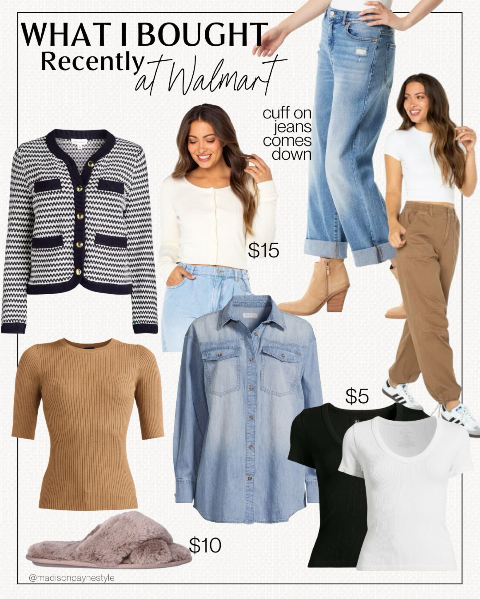 #walmartpartner #walmartfashion @walmartfashion What I bought at Walmart 🍂 fall is currently dropping at Walmart and there are a lot of fall new arrivals 🍁 from cardigans and lightweight sweaters to cuff jeans and cargo joggers ✨

Walmart, Walmart fall, Walmart fashion, Walmart fall fashion, Walmart fall outfits, fall outfits, Walmart style, Walmart new, new Walmart, Walmart new arrivals, Walmart cardigans, Walmart sweaters, Walmart jeans, Walmart cargo pants, Madison Payne 

#LTKStyleTip #LTKBacktoSchool #LTKSeasonal