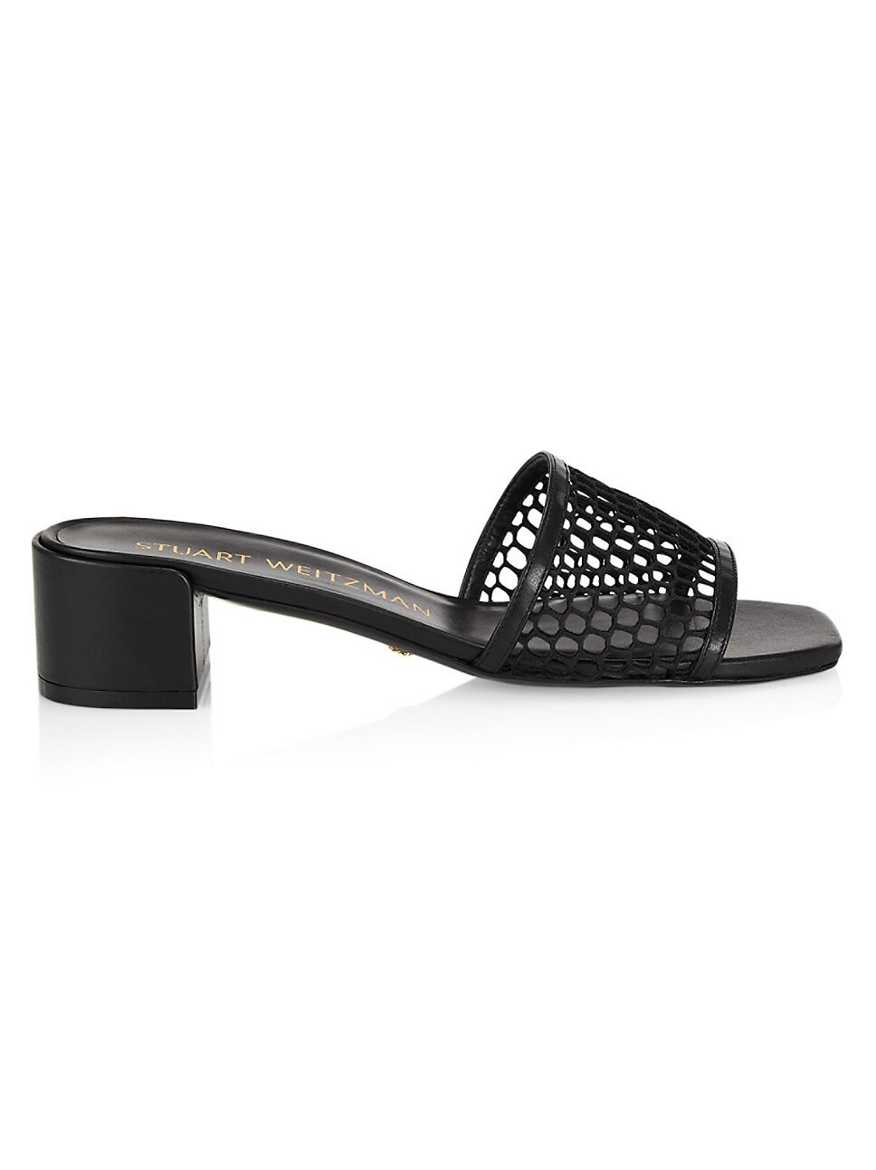 Caymen Mesh Block Heel Slides | Saks Fifth Avenue