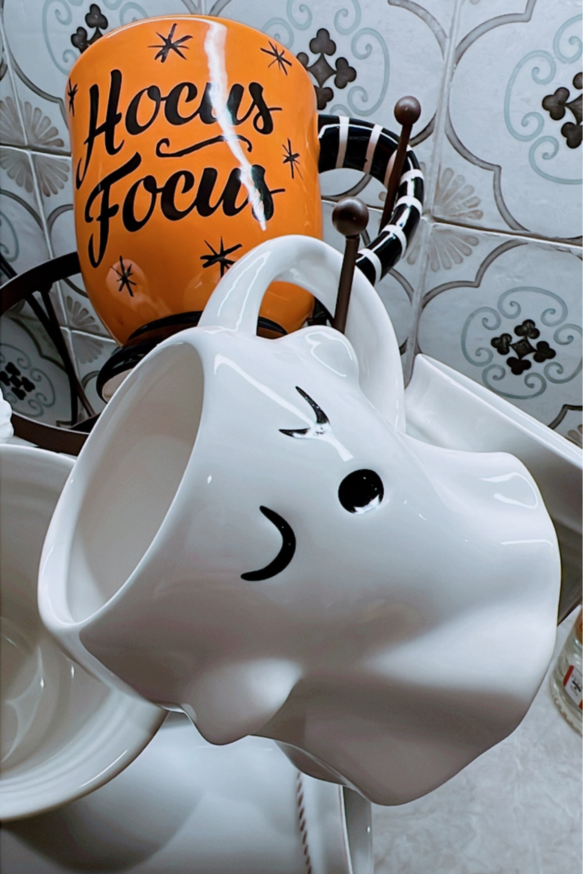 GHOSTLY 👻

coffee mugs are several years old from Target but linked similar that are SUPER cute & my mug rack that I keep out all year long! 

#coffeemug #mug #halloween #halloweendecor #decor #homedecor #coffeestation #coffee #home #style #seasonal 

#LTKHalloween #LTKSeasonal #LTKfindsunder50
