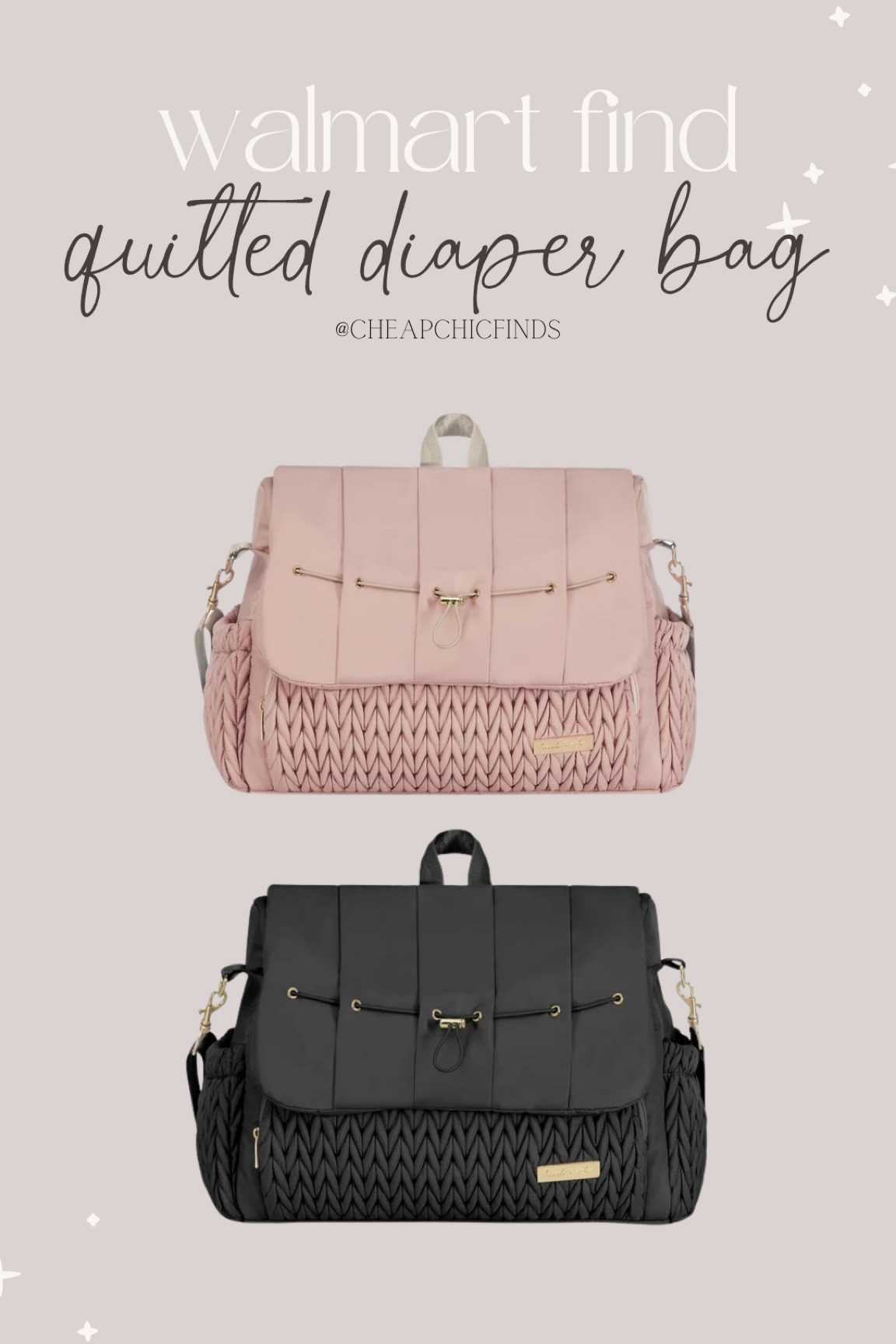 Quilted diaper bag from Walmart! Trendy, stylish diaper bag!

#happdupe #diaperbag #affordablebabyfind #babyregistry #babyessentials #prettydiaperbag

#LTKunder100 #LTKbaby #LTKbump