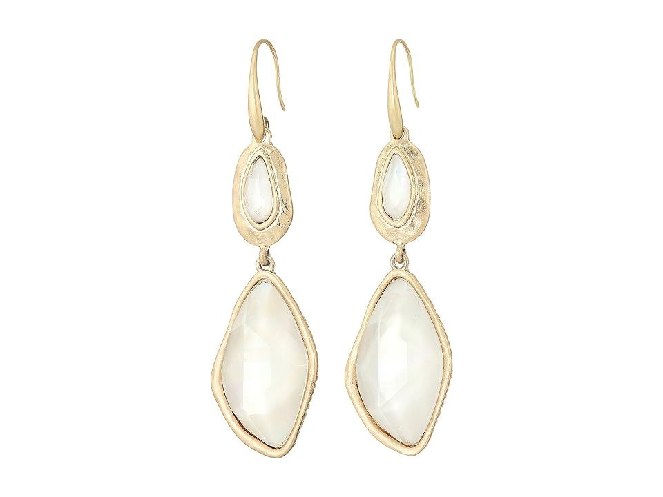 The Sak Large Stone Double Drop Earrings (Mother-of-Pearl) Earring | 6pm