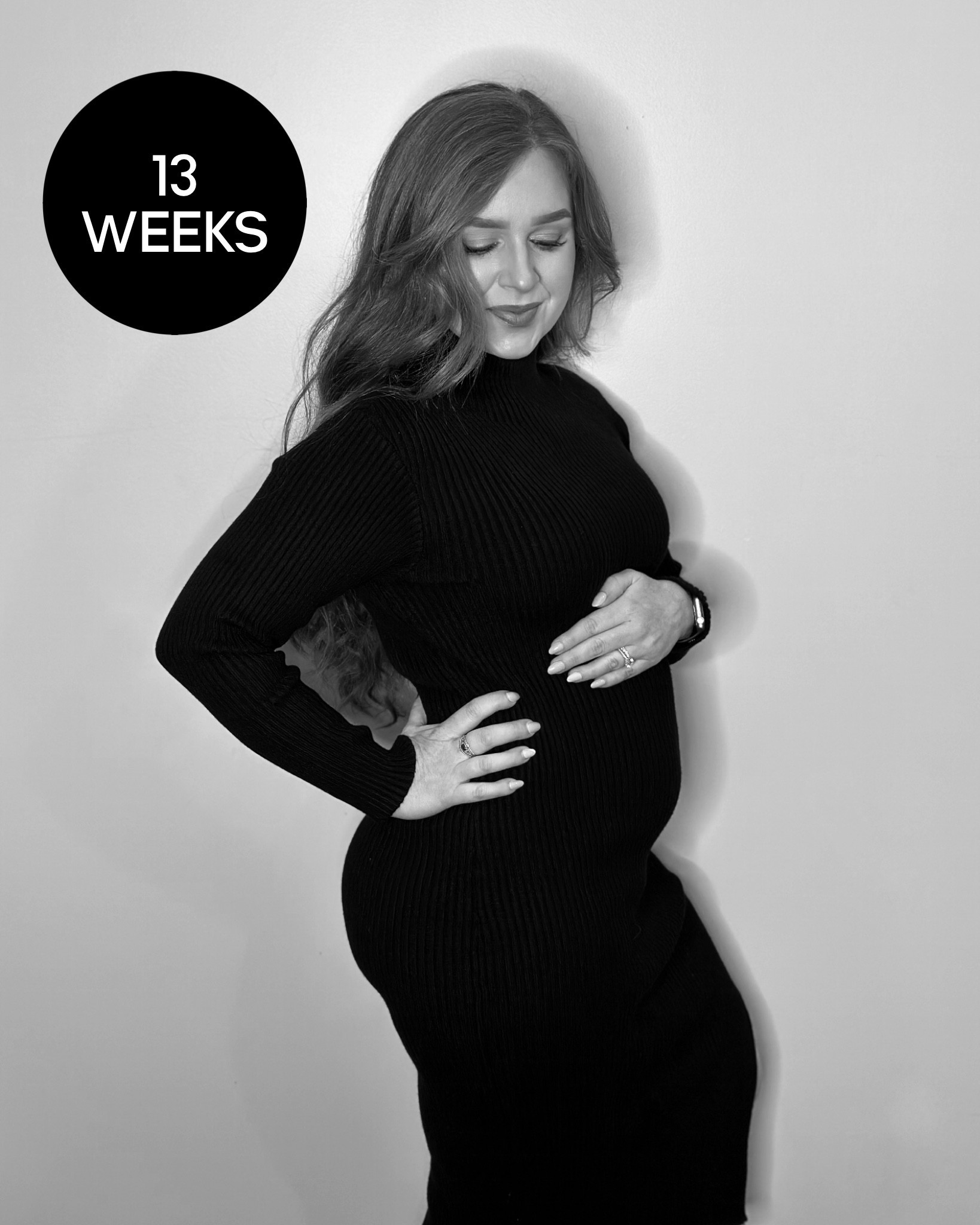 Ribbed sweater dress from pink blush maturnity for classy bump photos. Medium. Linking a similar option too

#LTKmomlife #LTKBaby #LTKBump