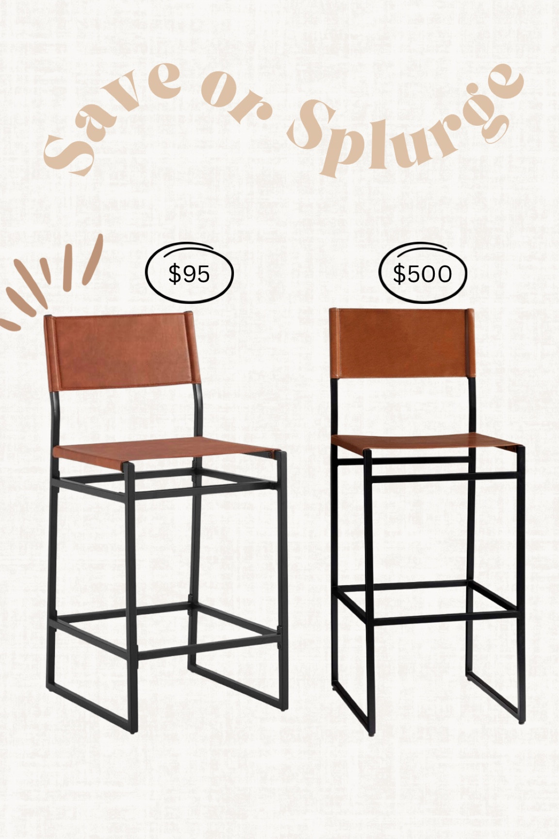 Pottery barn look alike barstools!!!! 1/5 of the price!!! #meandmrjones 

Amazon home decor, amazon finds, counter stool, leather barstool 

#LTKhome #LTKfindsunder100
