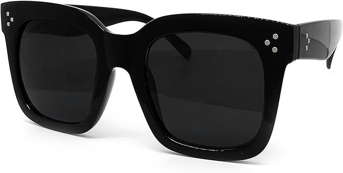 O2 Eyewear 7222 Premium Oversize XXL Women Men Mirror Brand, Black, Size No Size | Amazon (US)