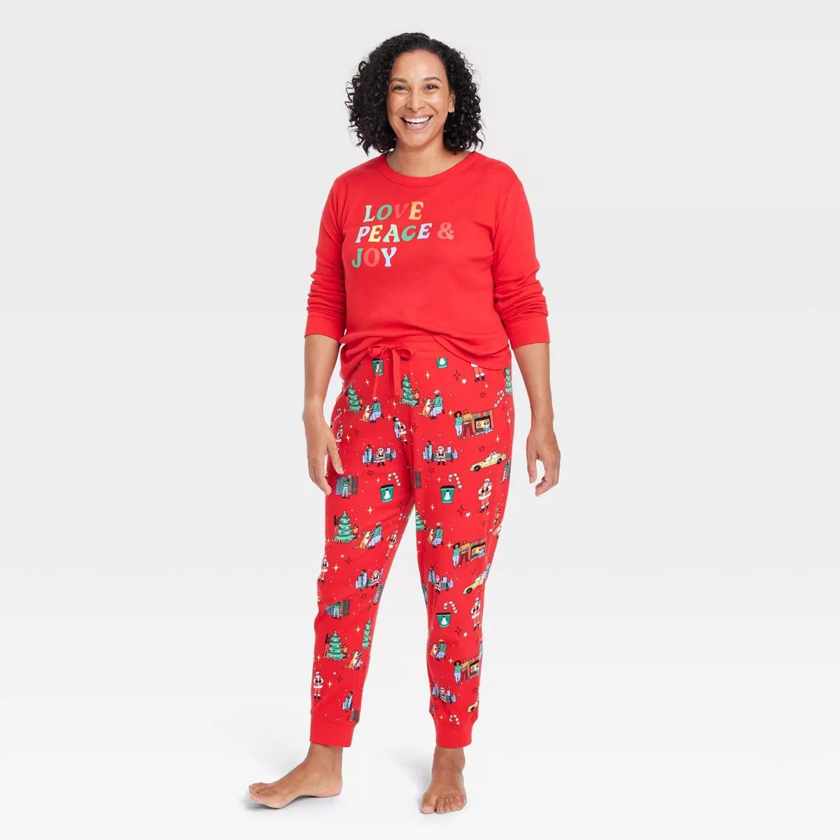Women's Holiday City Matching Family Pajama Set - Wondershop™ with Frances Marina Smith Red | Target