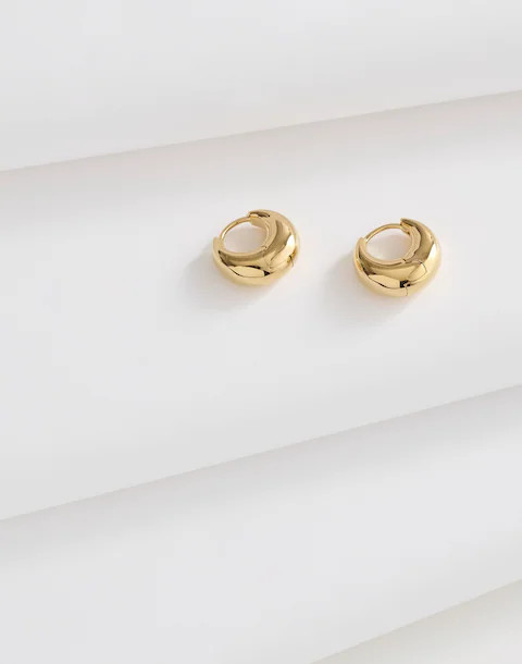 Demi-Fine Puffy Hoop Earrings | Madewell | Madewell