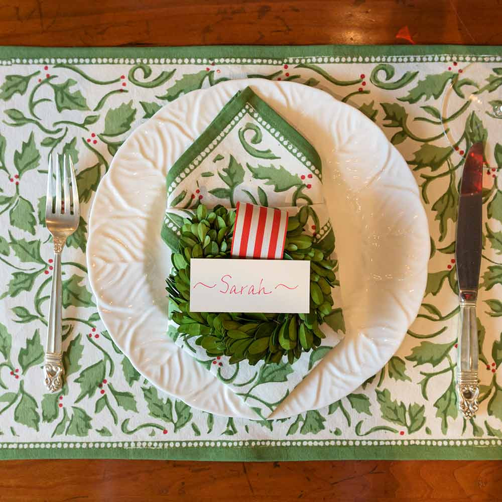 Holly Berry Placemat | Pomegranate