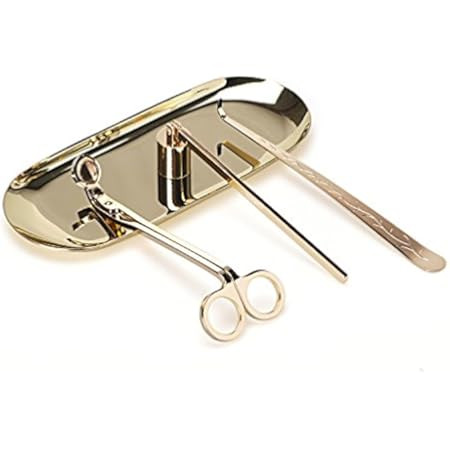 Candle Wick Trimmer and Candle Snuffer Accessory Set – Gold | Amazon (US)